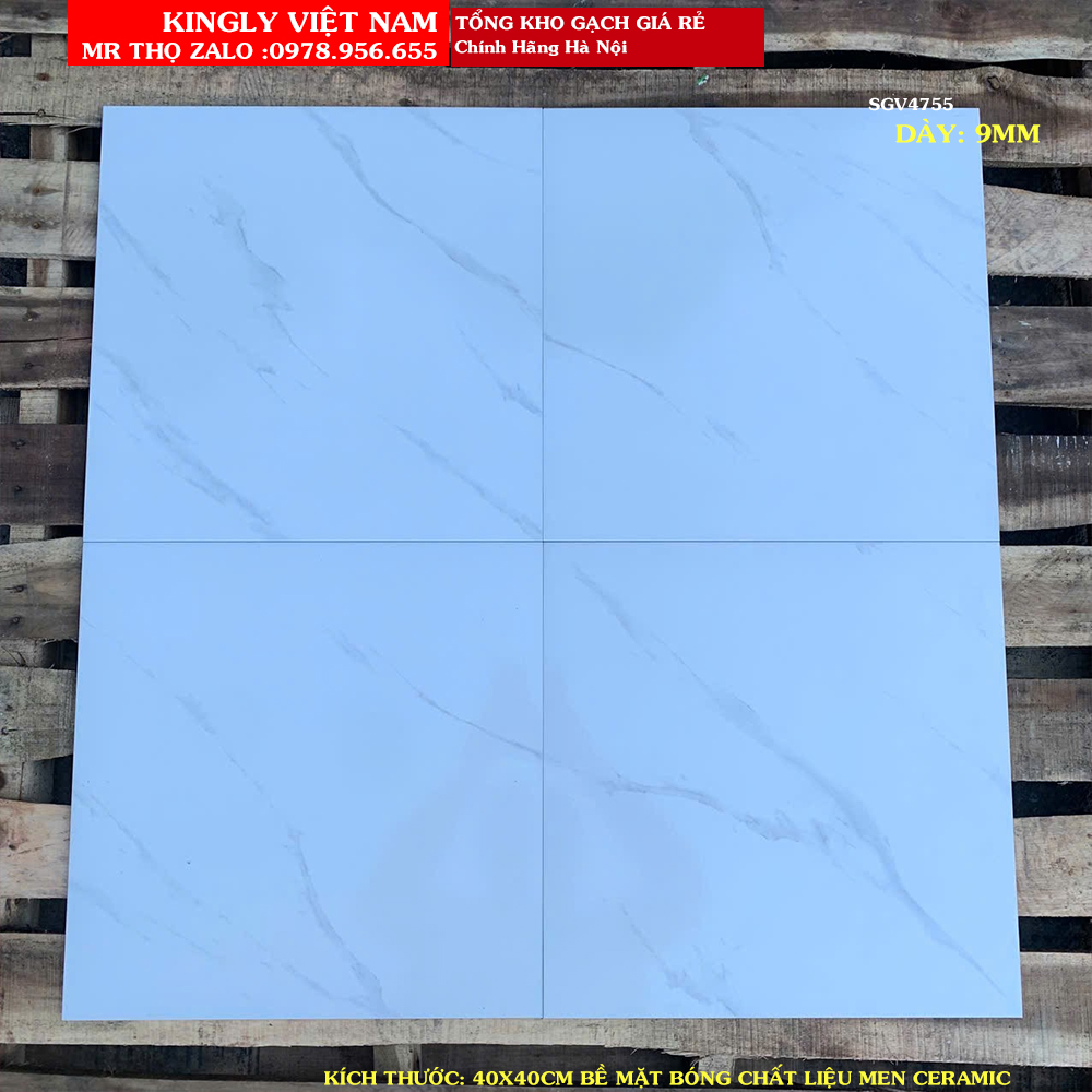 Gạch lát nền giá rẻ 40x40 MIKADO SGV4755 Loại A1